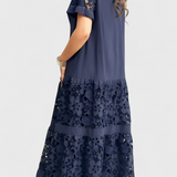 Marquise Vestido Midi Cubridor con Drapeado Favorecedor