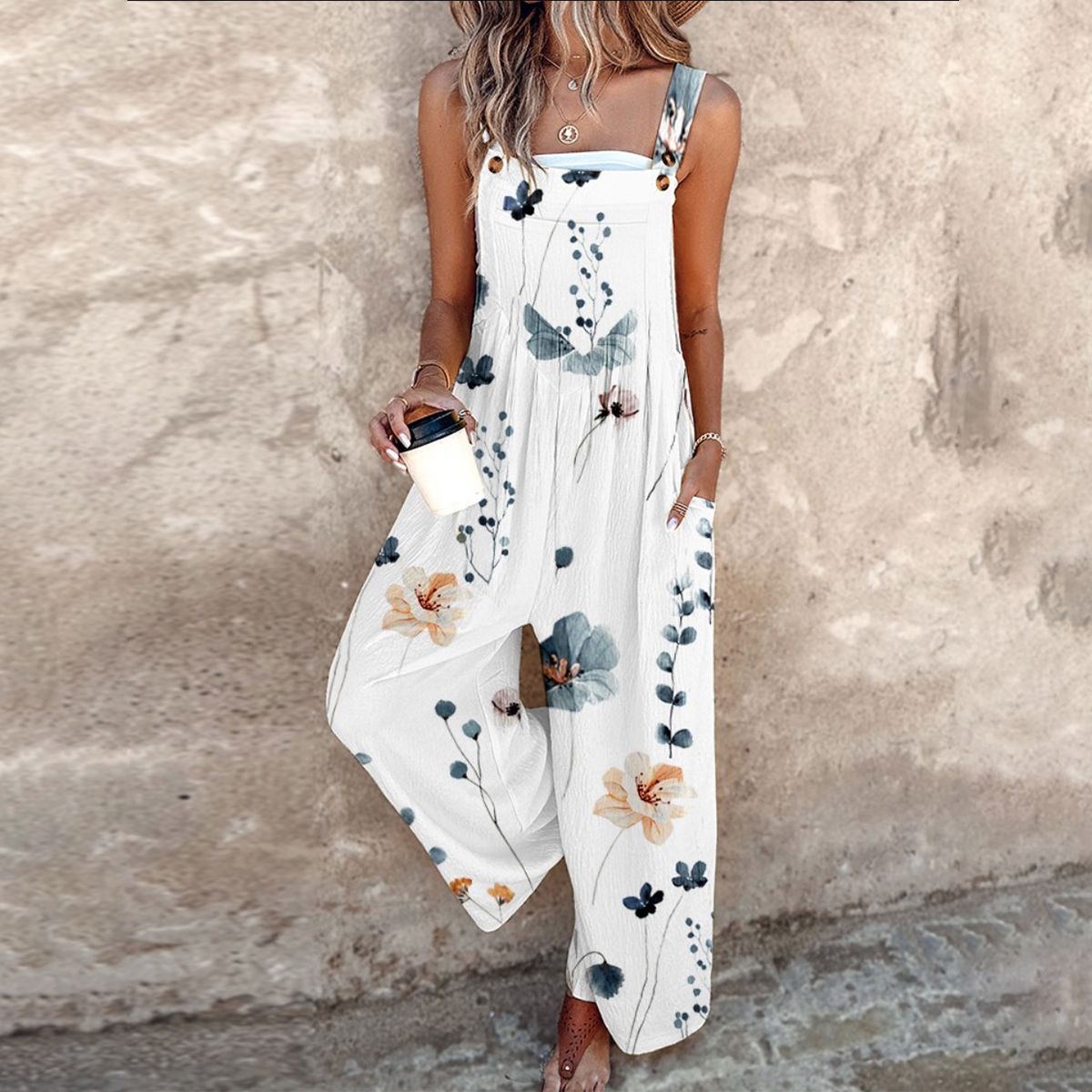 María™ | Mono de peto cómodo estampado