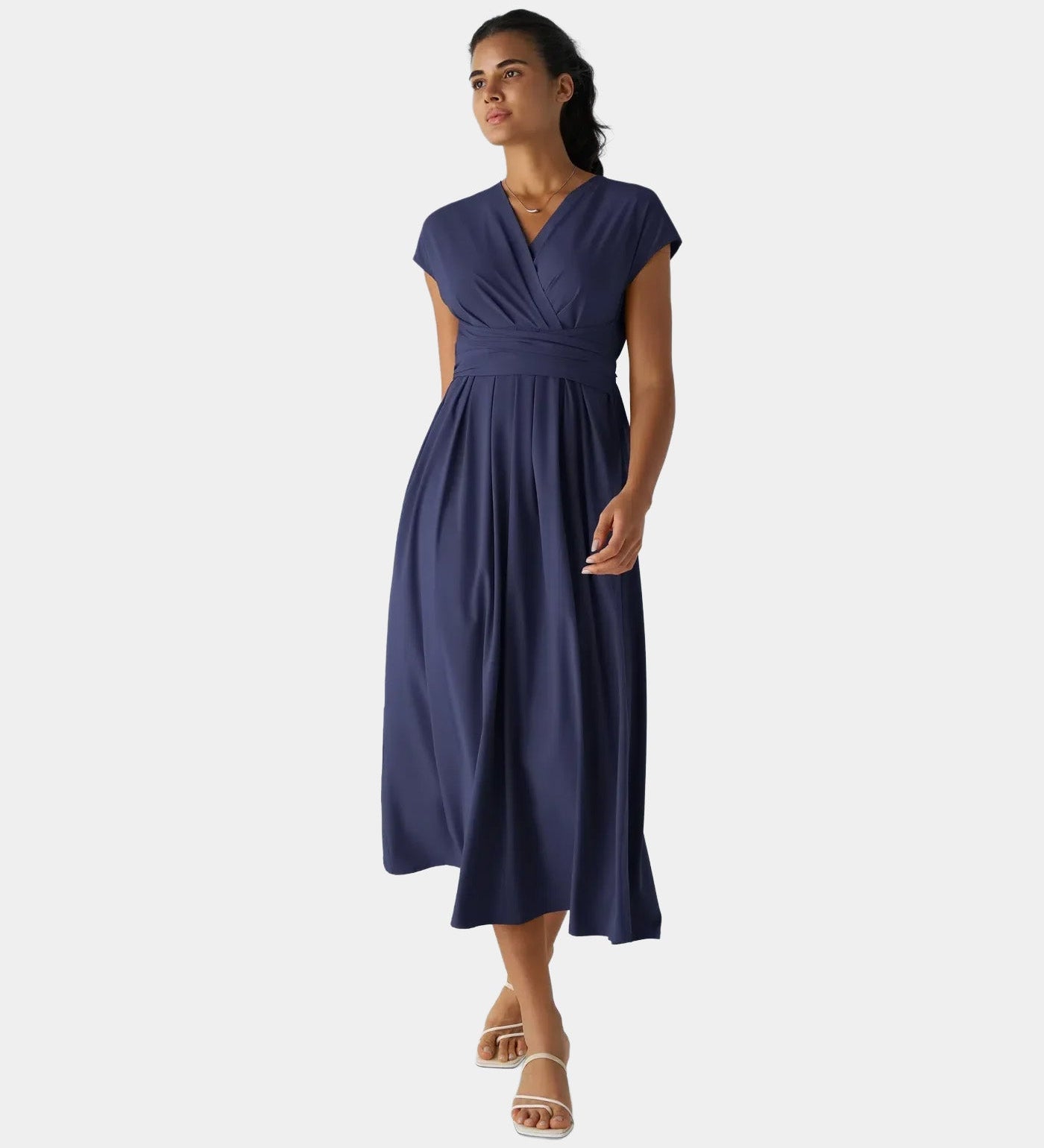 LYNN - Elegante Vestido Cruzado con Cintura Alta