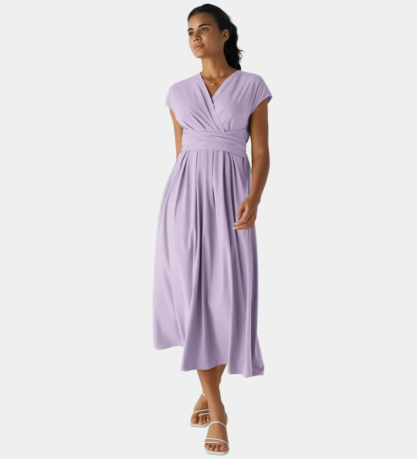 LYNN - Elegante Vestido Cruzado con Cintura Alta