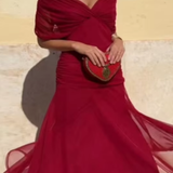 Louise | Vestido maxi elegante de fiesta con escote en V ✨