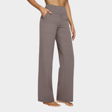 Calista™ | Pantalones de mujer de pierna ancha color marrón