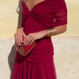 Louise | Vestido maxi elegante de fiesta con escote en V ✨