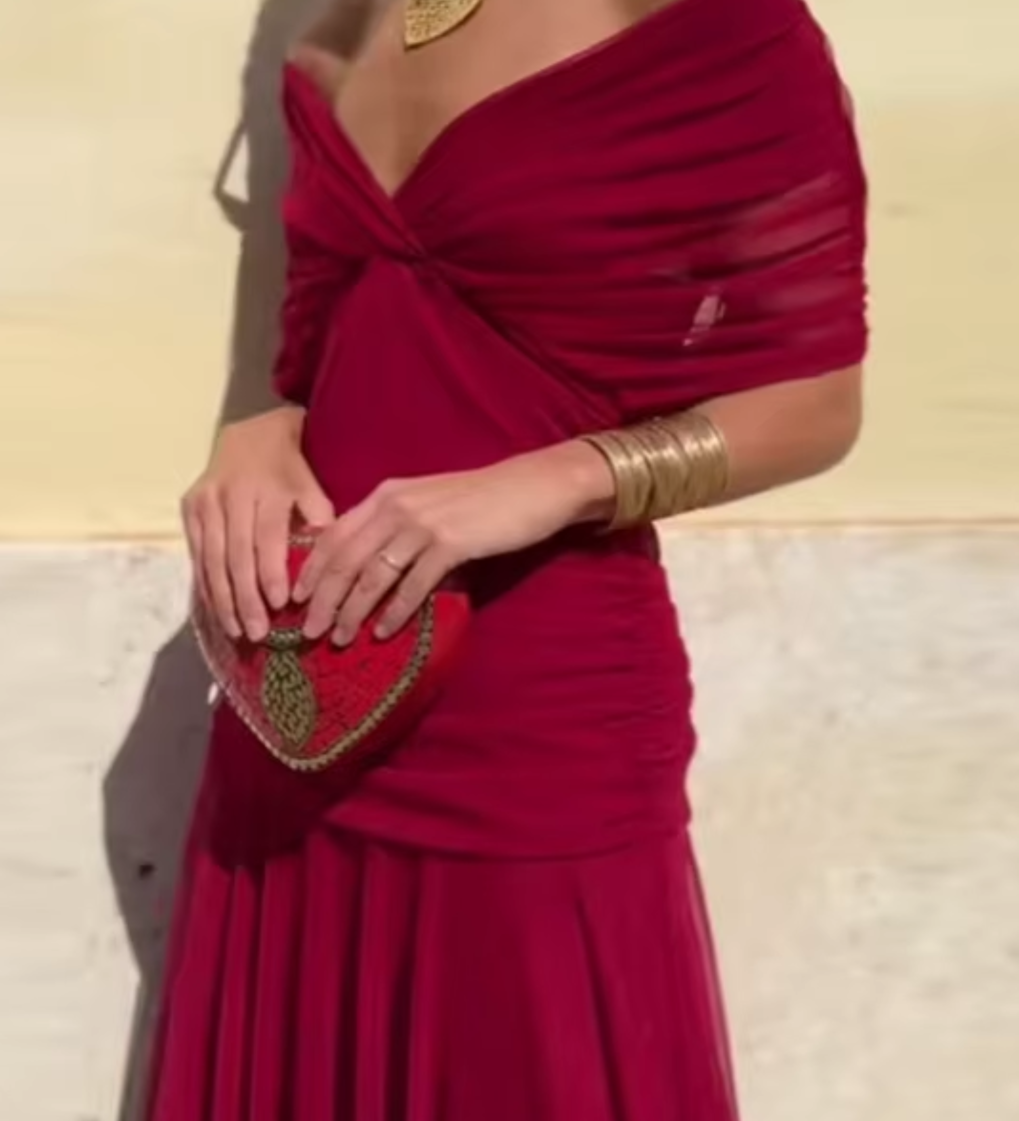 Louise | Vestido maxi elegante de fiesta con escote en V ✨