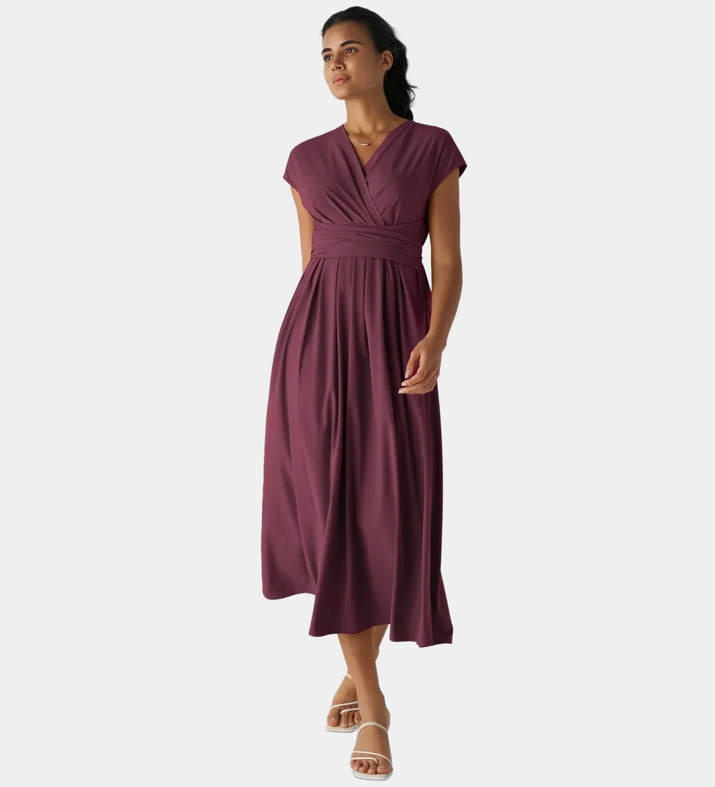 LYNN - Elegante Vestido Cruzado con Cintura Alta