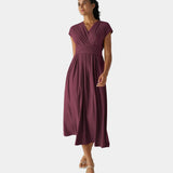 LYNN - Elegante Vestido Cruzado con Cintura Alta