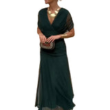 Louise | Vestido maxi elegante de fiesta con escote en V ✨