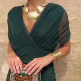 Louise | Vestido maxi elegante de fiesta con escote en V ✨