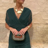 Louise | Vestido maxi elegante de fiesta con escote en V ✨
