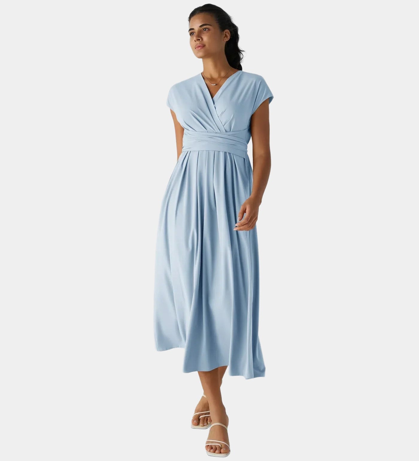 LYNN - Elegante Vestido Cruzado con Cintura Alta