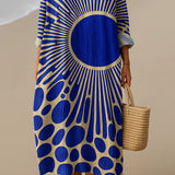 Nasya™ | Blue sun art- Vestido Midi
