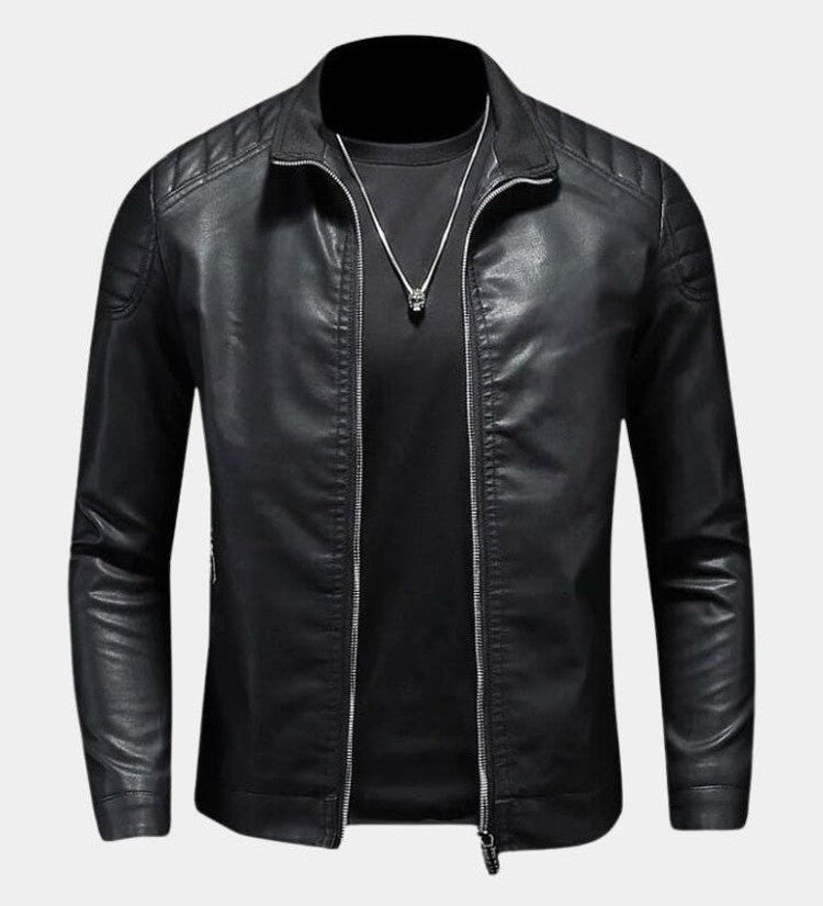 Luca™ | Chaqueta de Cuero con Cremalleras