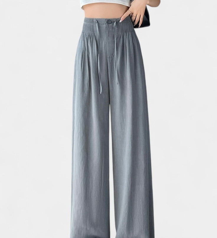 Ilyana Pantalones de Cintura Alta y Pierna Ancha