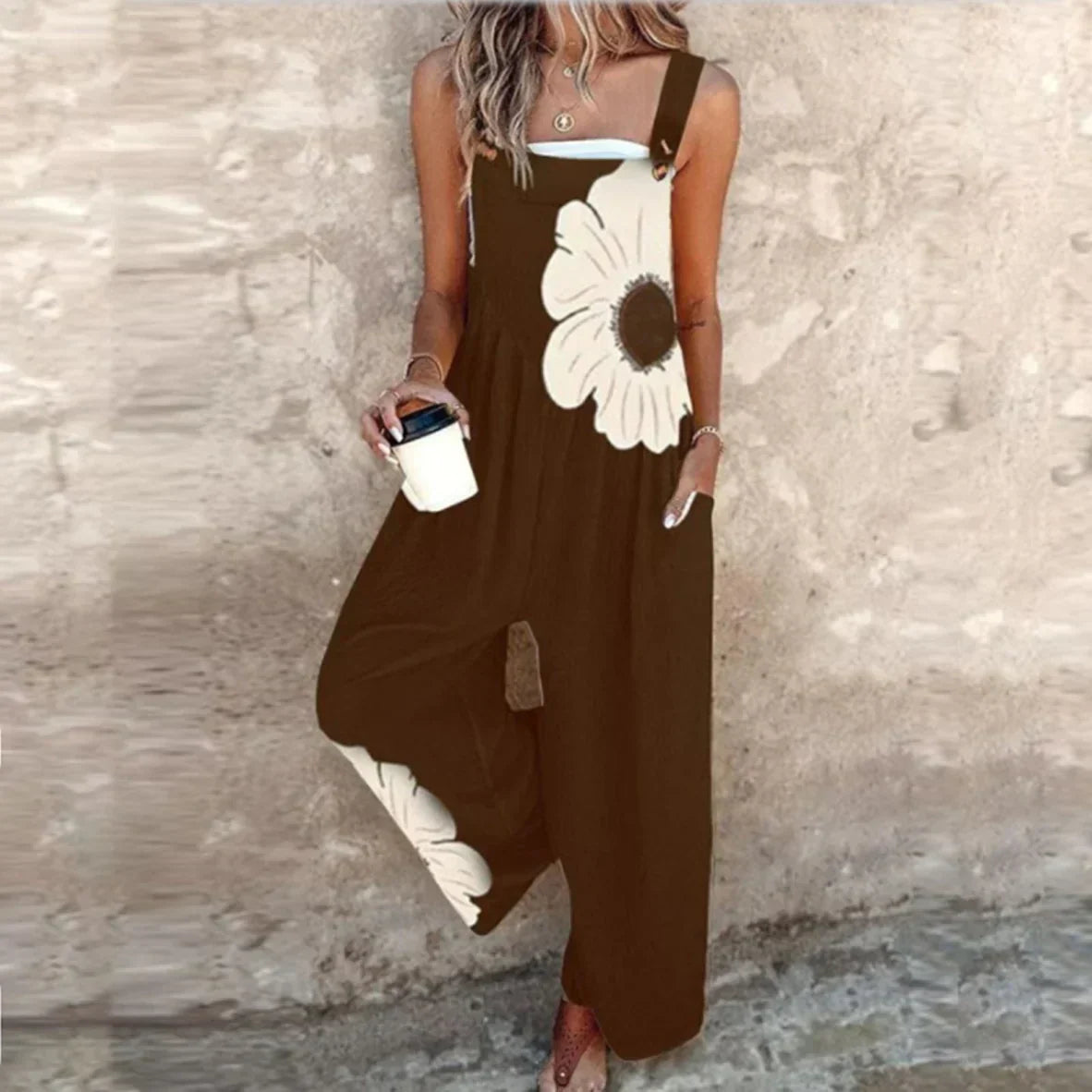 María™ | Mono de peto cómodo estampado