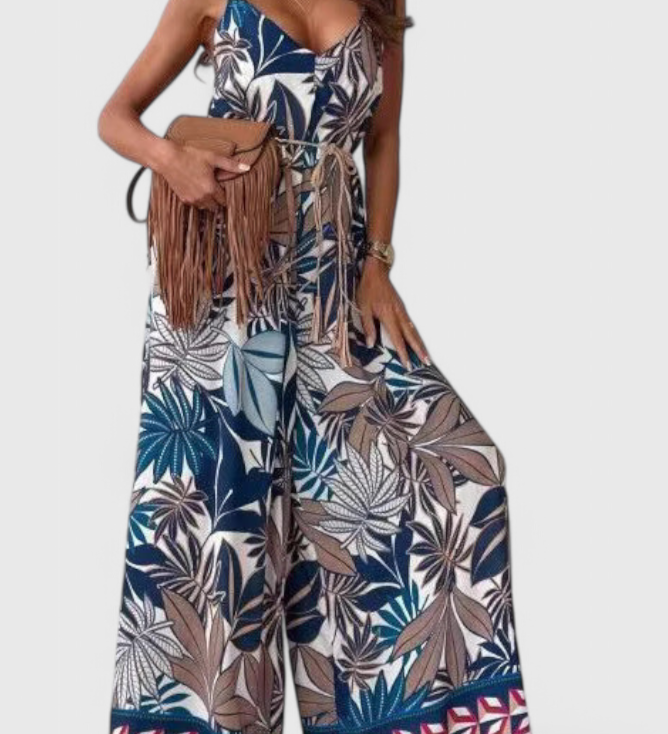 Gabriella Mono de Pierna Ancha con Estampado Audaz