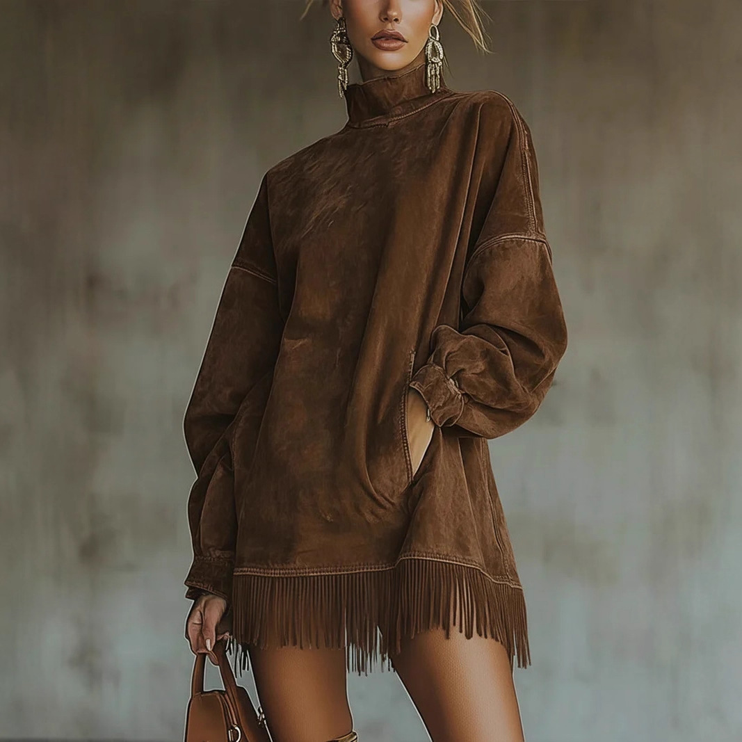 Olive™ | Vestido de cuello alto