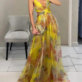 Giselle – Encantador vestido maxi con estampado floral