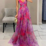 Giselle – Encantador vestido maxi con estampado floral