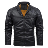 Lucas™ | Chaqueta de cuero con forro de felpa retro