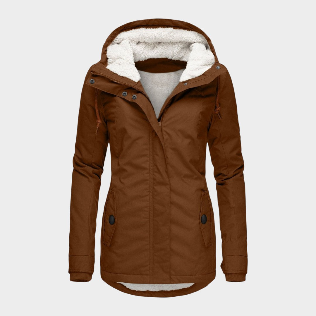 Anna™ | Chaqueta otoñal larga de felpa