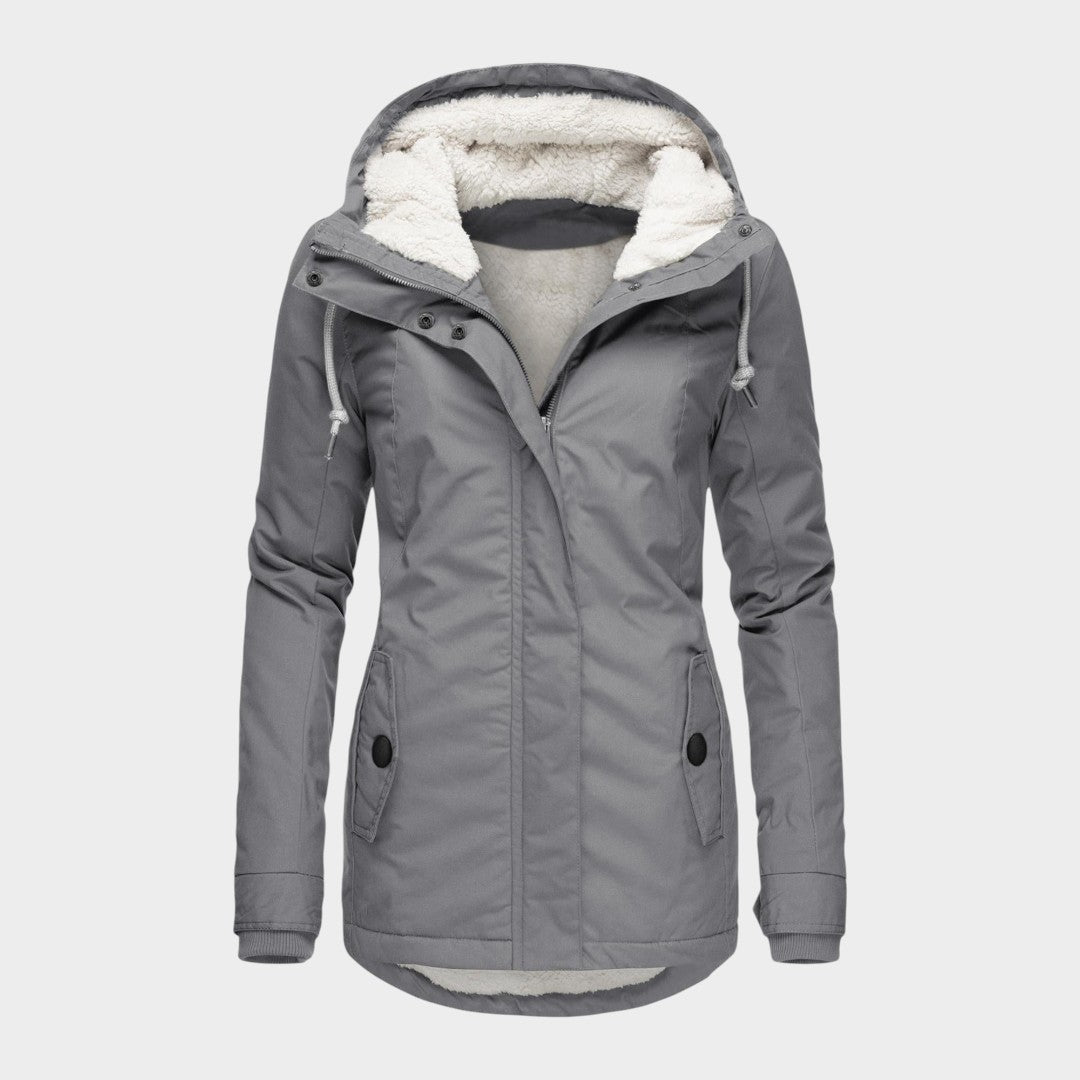 Anna™ | Chaqueta otoñal larga de felpa