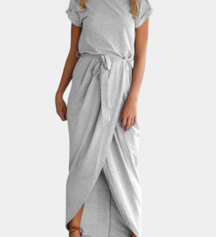 Clarissa Vestido Midi Envolvente con Abertura Lateral