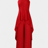 Chrysoula Conjunto Asimétrico con Pantalón Plisado