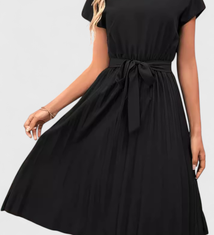 Luxie Vestido Midi Elegante de Tejido Ligero y Corte Fluido