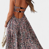 Reyna Vestido Maxi Floral con Espalda Abierta
