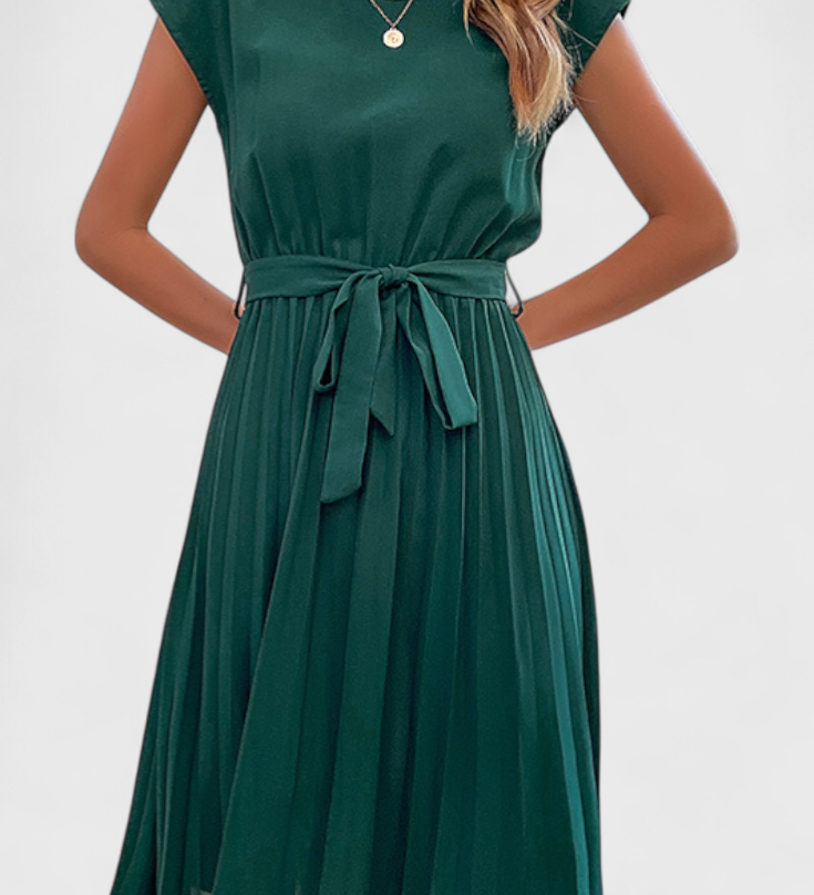 Luxie Vestido Midi Elegante de Tejido Ligero y Corte Fluido