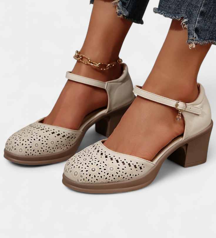 Cirila Botines de Mujer de Cuero Sintético con Hebilla Decorativa