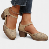 Cirila Botines de Mujer de Cuero Sintético con Hebilla Decorativa