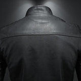 Francisco™ | Chaleco de cuero con cuello stand