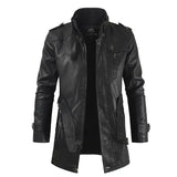 Daniel™ | Chaqueta de cuero larga y elegante para motorista