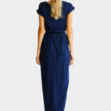 Clarissa Vestido Midi Envolvente con Abertura Lateral